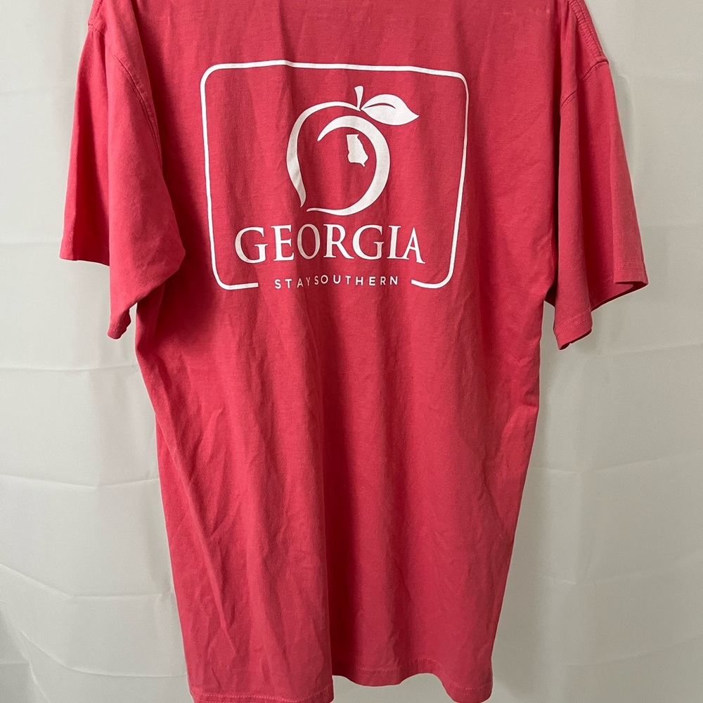 Peach State Pride Men’s long sleeve tshirt size medium salmon